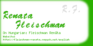 renata fleischman business card