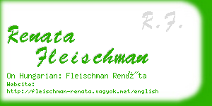 renata fleischman business card